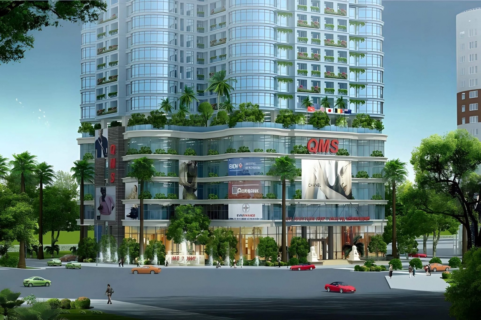 Giá bán Chung cư QMS Top Tower dao động mức 85 triệu/m2