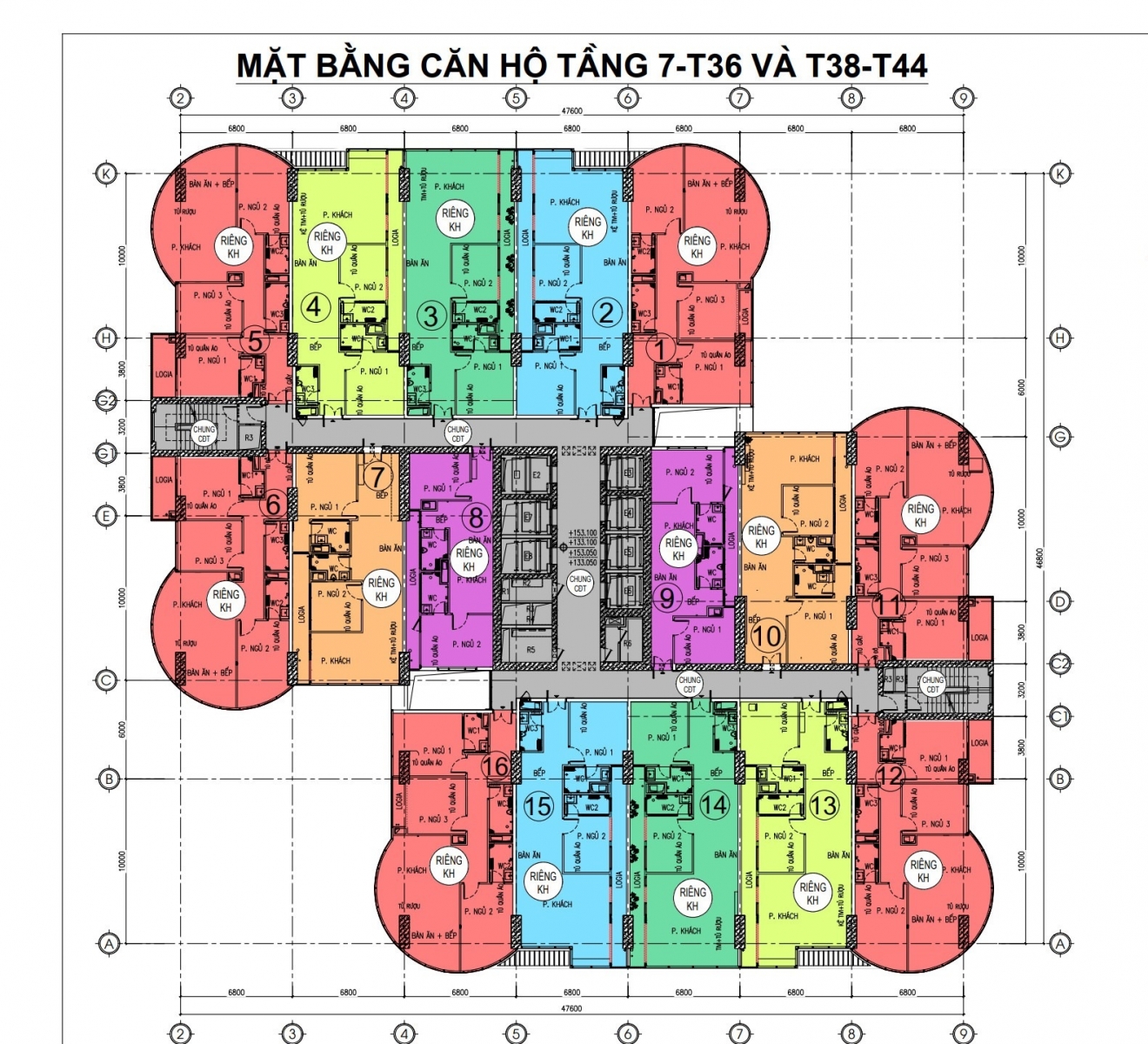 Mặt Bằng Chung cư QMS Top Tower khá hiện đại