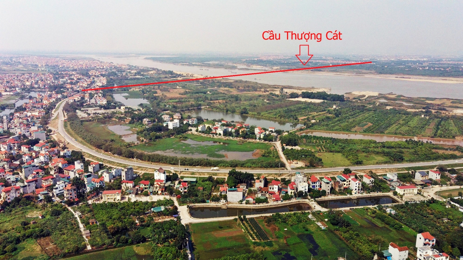 Tiến độ cầu Thượng Cát