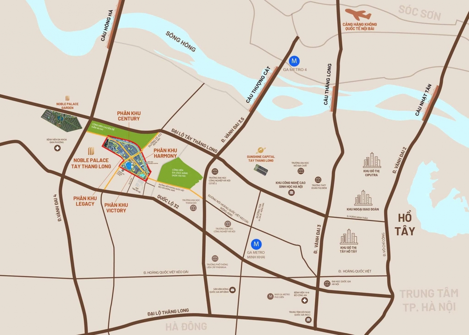bản đồ đường Tây Thăng Long