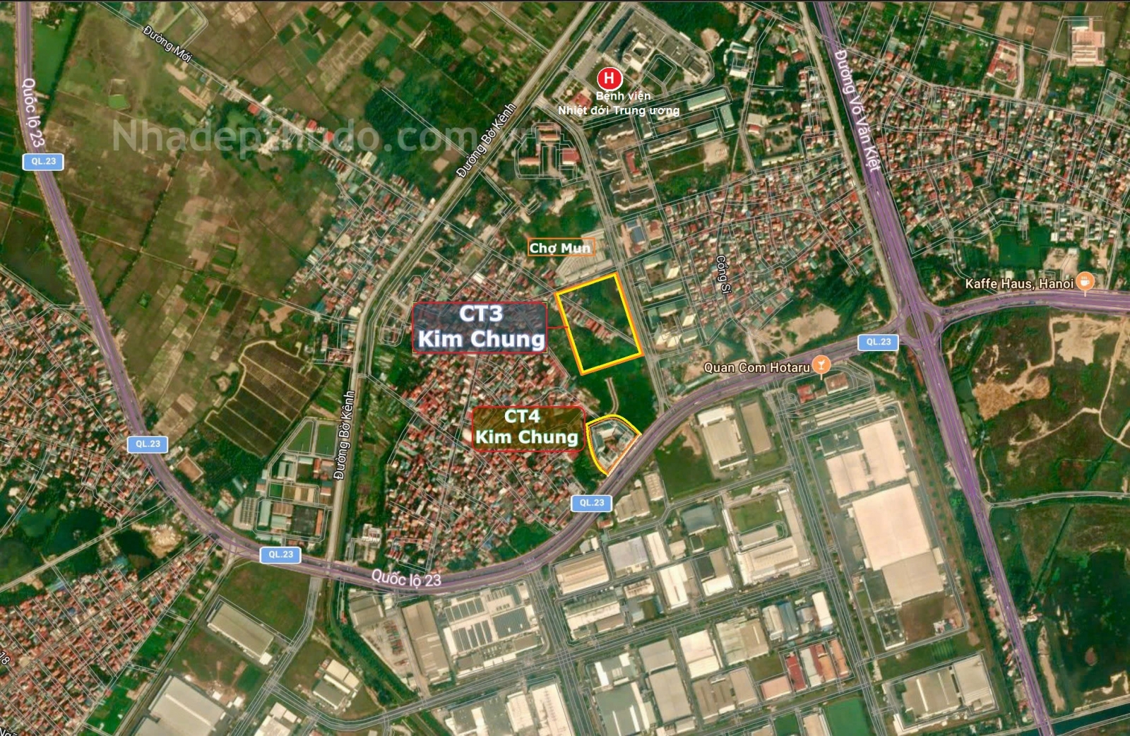 vị trí CT3 CT4 Kim Chung nhà ở xã hội
