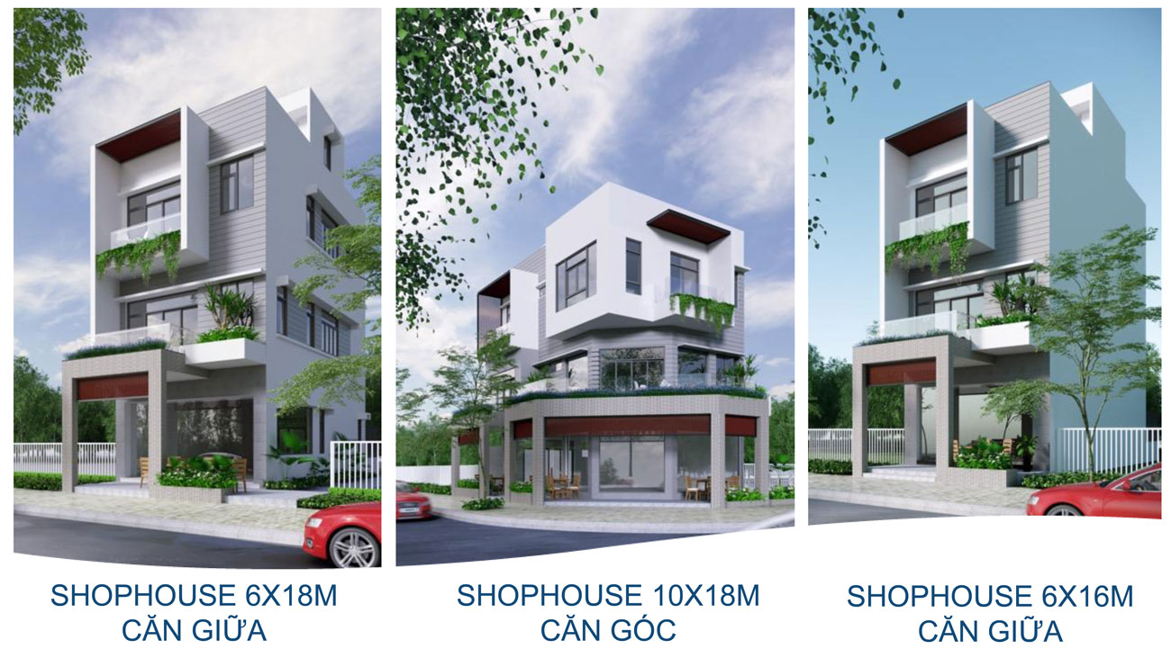 Thiết kế các loại shophouse dự án Para Grus Cam Ranh