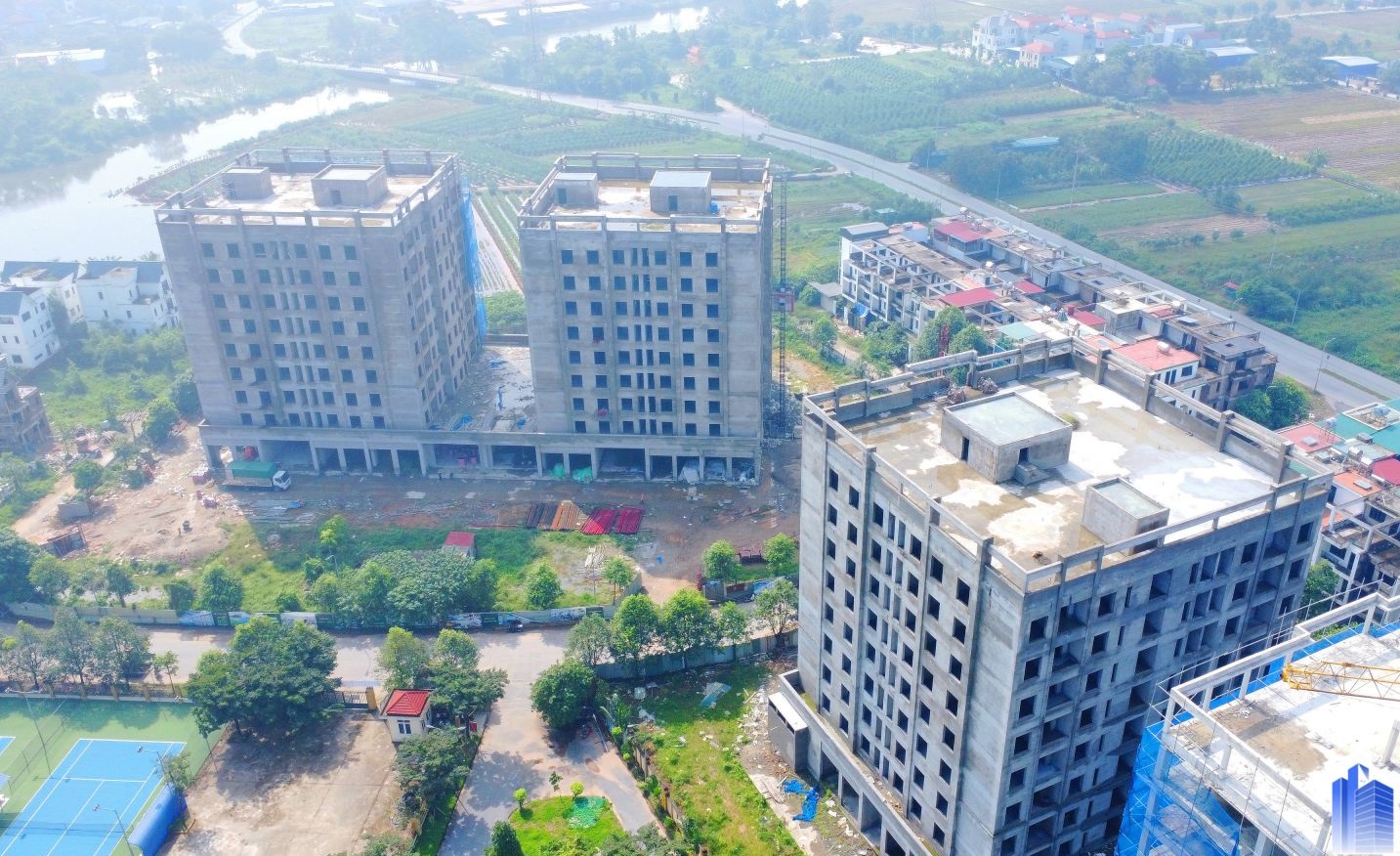 Tiến độ nhà ở xã hội Kim Hoa Mê Linh Garden City tháng 10/2025