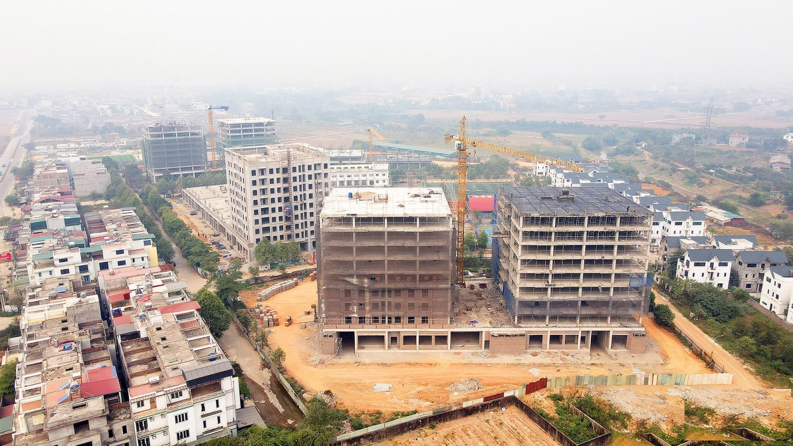 Tiến độ nhà ở xã hội Kim Hoa Mê Linh Garden City tháng 12/2024