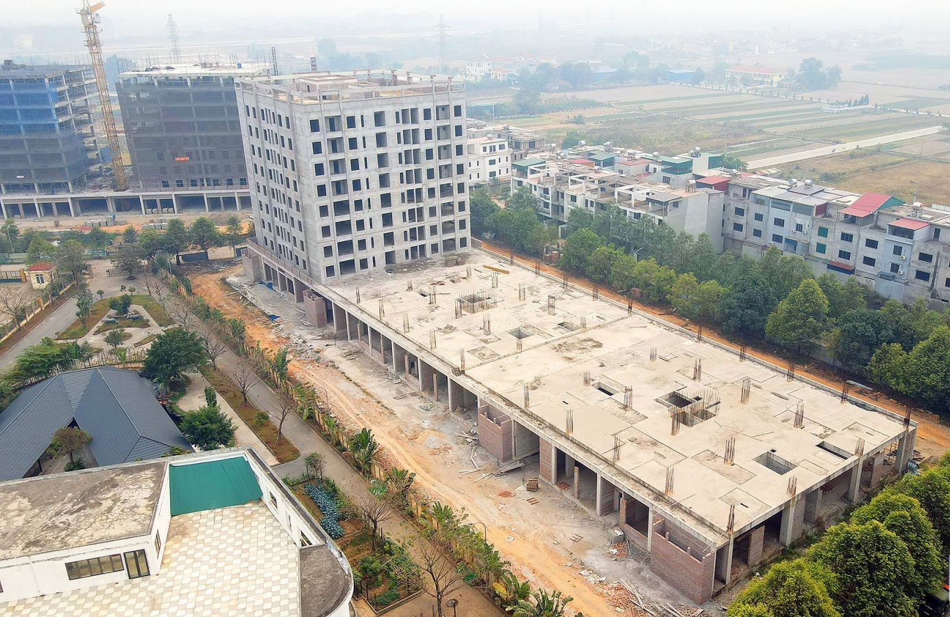 Tiến độ nhà ở xã hội Kim Hoa Mê Linh Garden City tháng 12/2024