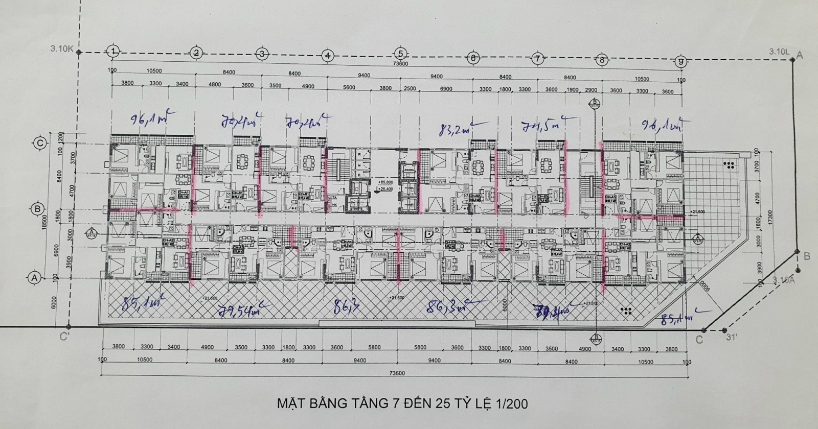 Mặt bằng dự án Handico Complex Lê Văn Lương