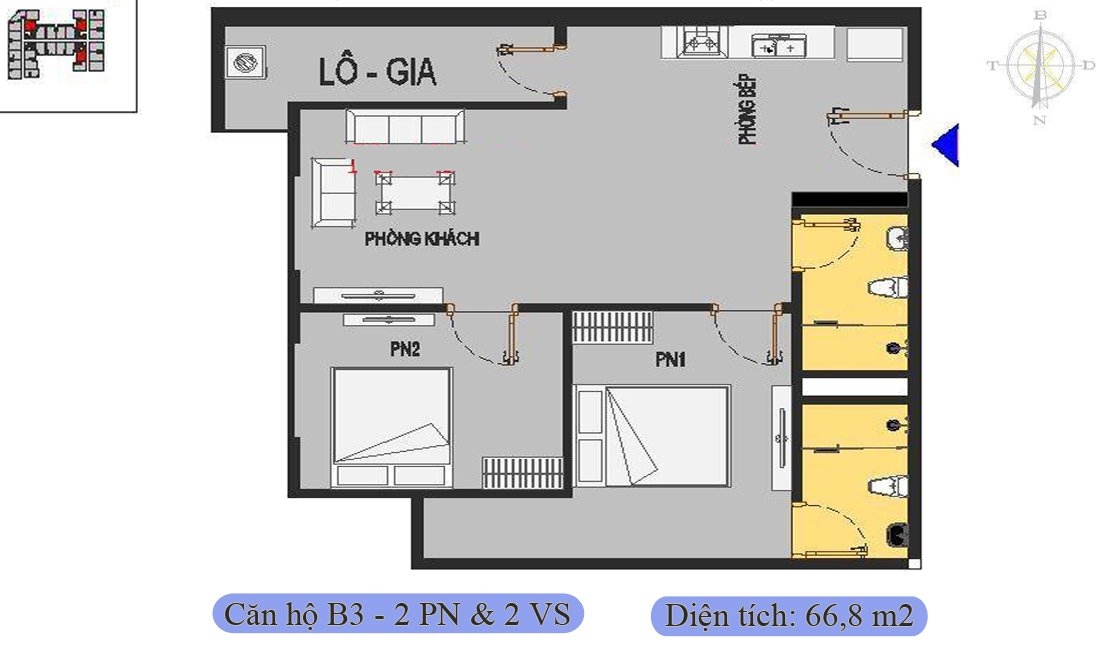 Mặt bằng căn hộ tòa CT1 dự án Him Lam Thượng Thanh