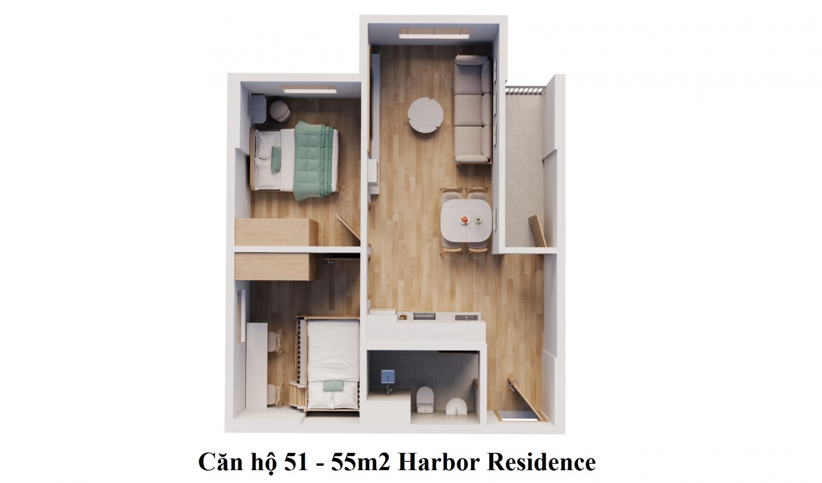 Mặt bằng nhà ở xã hội kho 3 Lạc Viên Harbor Residence