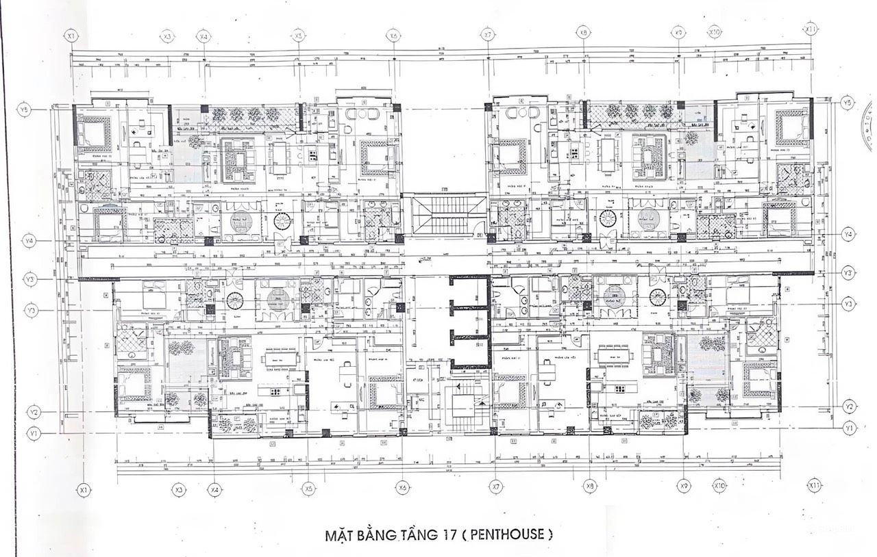 Mặt bằng penthouse khu đô thị Việt Hưng