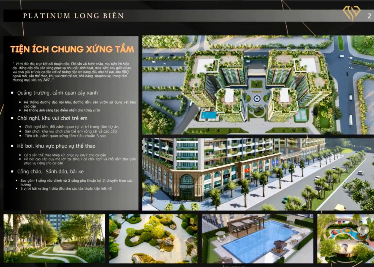 tiện ích chung cư Platinum Long Biên