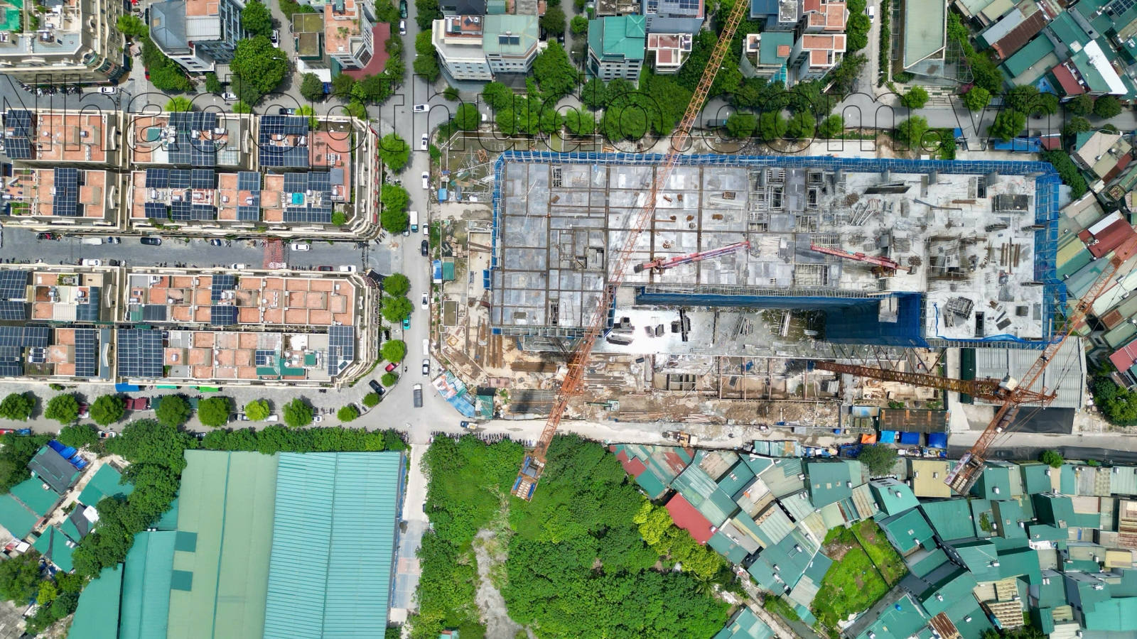 Nhà ở xã hội UDIC Ecotower Hạ Đình nhìn từ trên cao