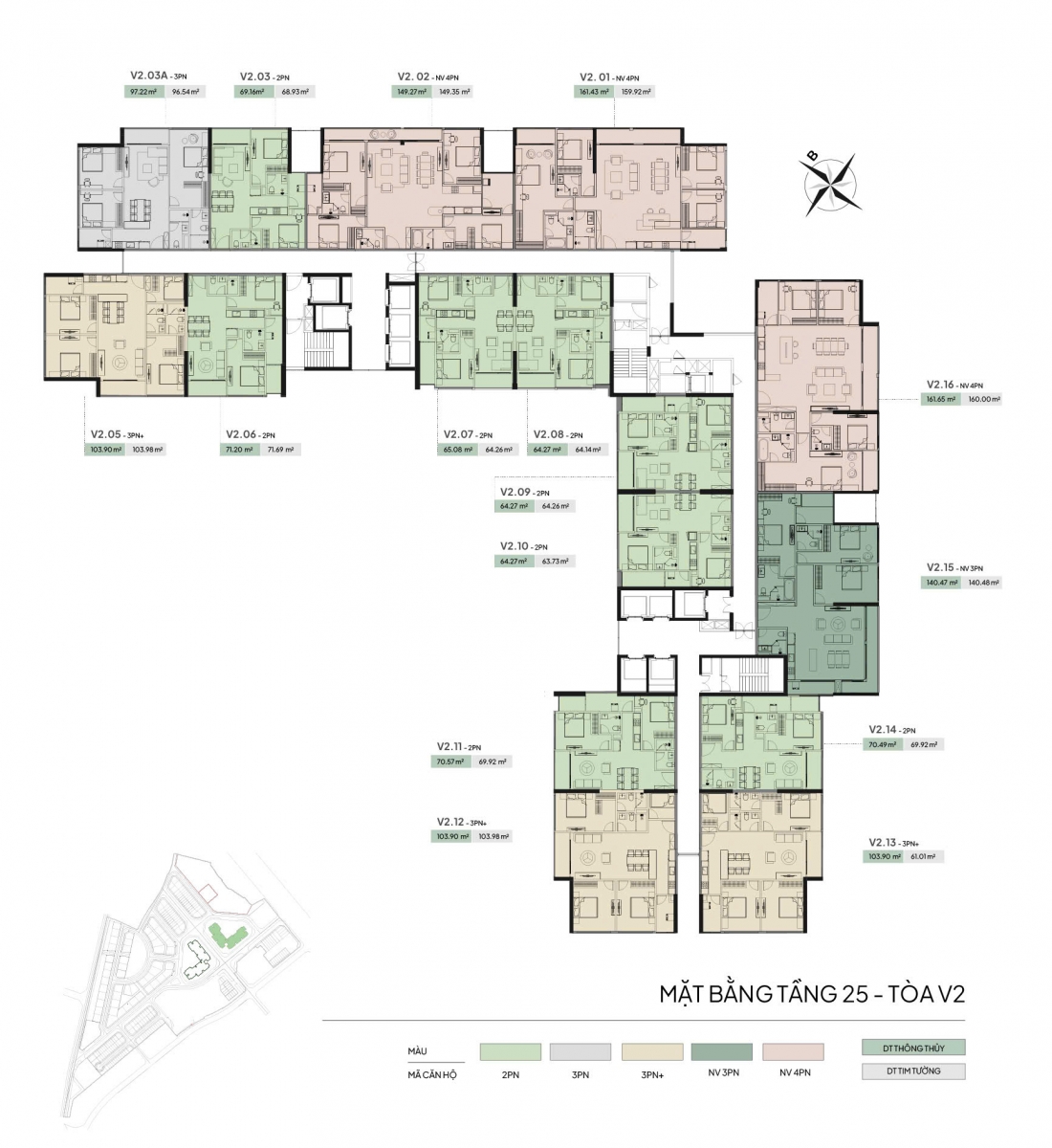 Mặt bằng Chung cư The Vista Văn La Hà Đông V1
