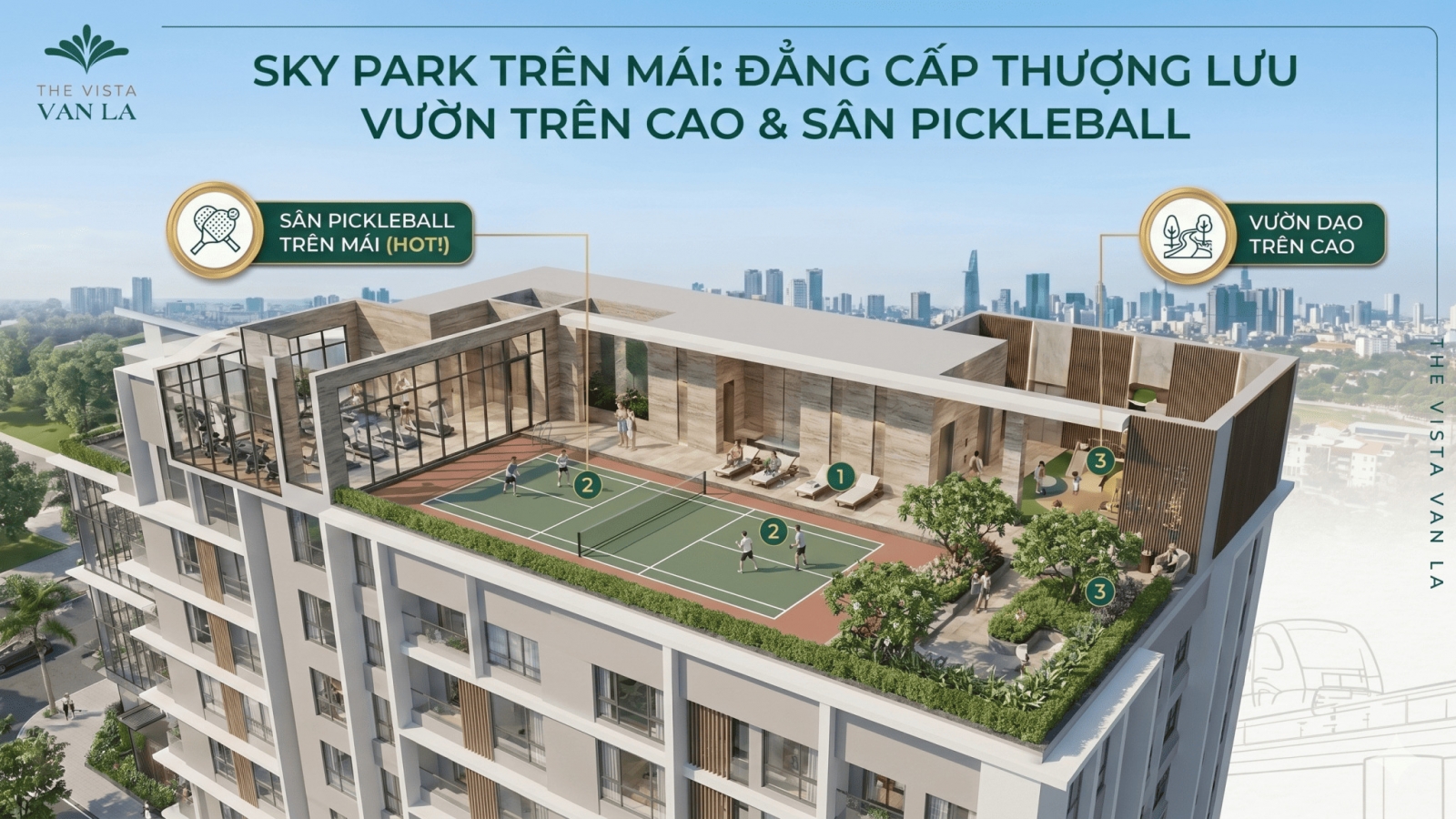 Mái tiện ích The Vista Văn La