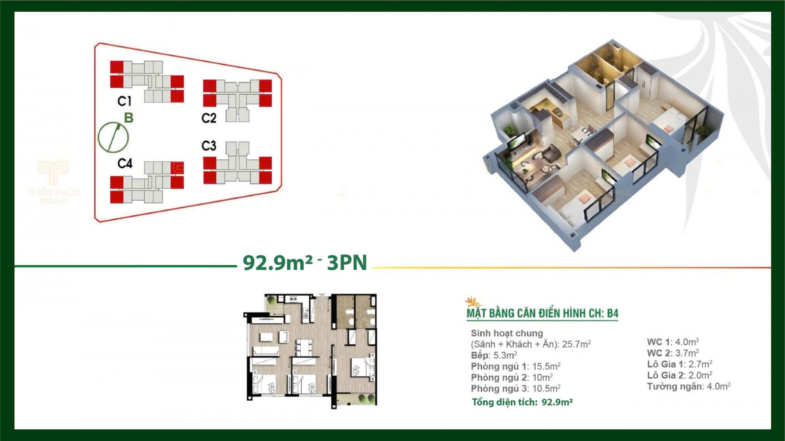 Dự án An Bình Homeland 3 ngủ