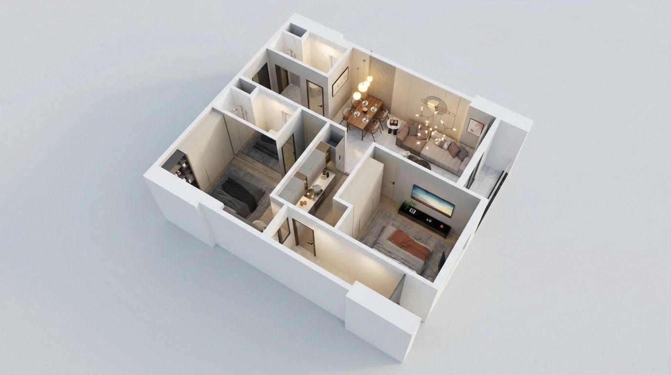 Mặt bằng Apexia Tower 2 ngủ