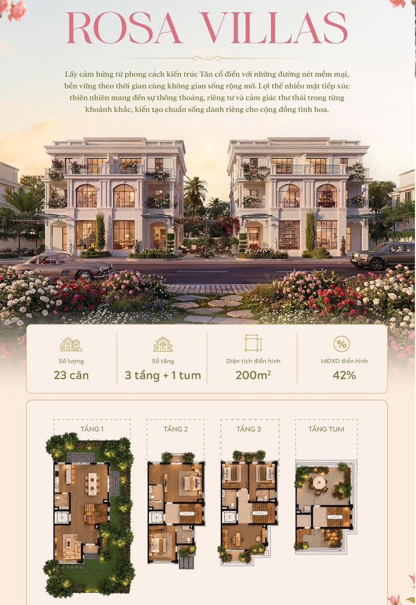 Biệt thự ceo mê linh chỉ với 23 căn