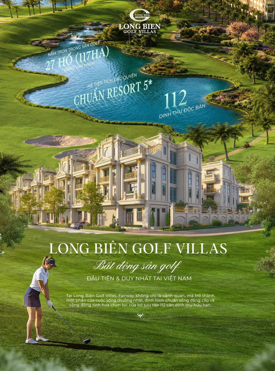 Biệt thự Long Biên Golf Villas đầu tiên trong sân golf