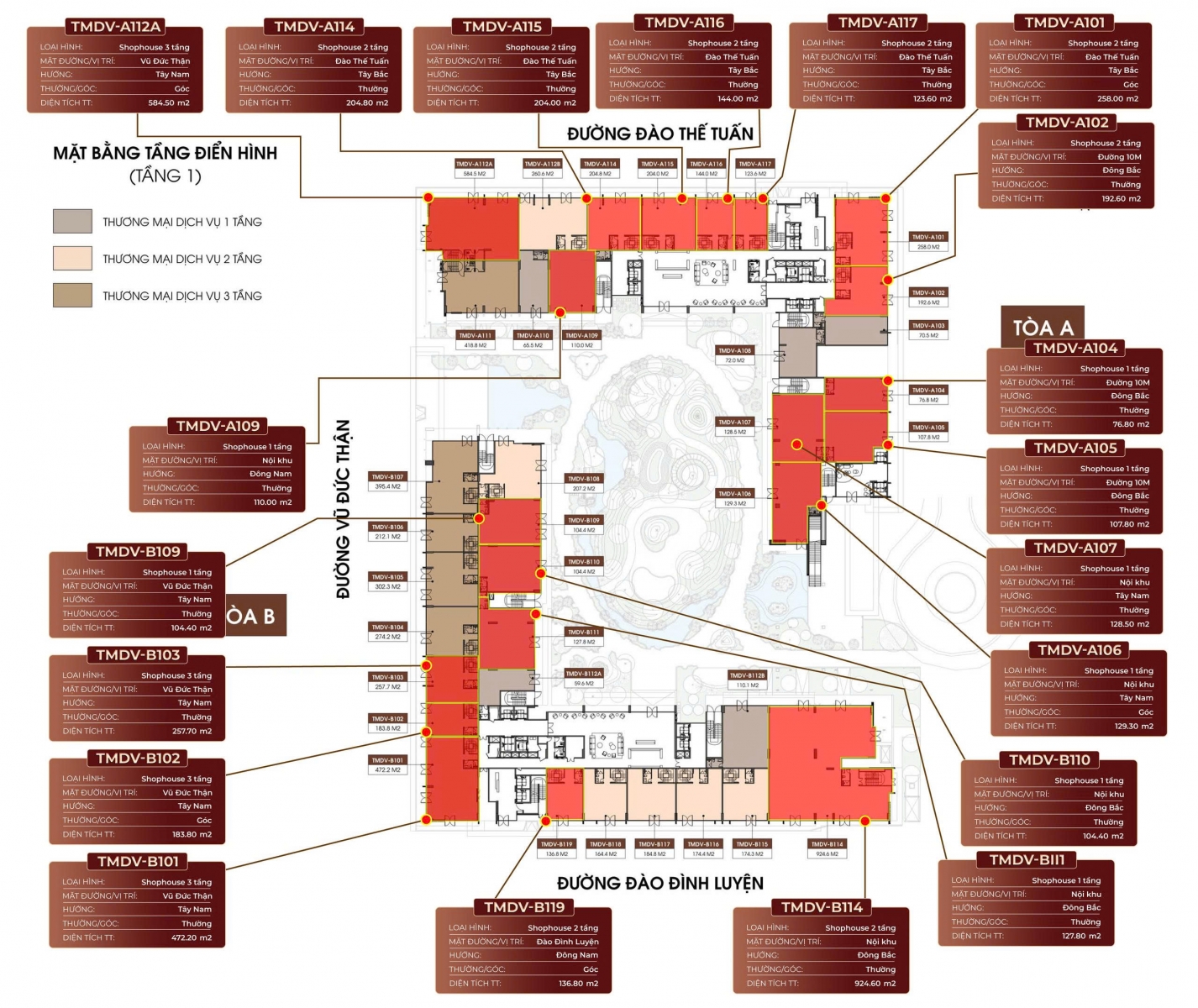Giá bán Shop chân đế Long Biên Central mở bán tháng 10/2025.