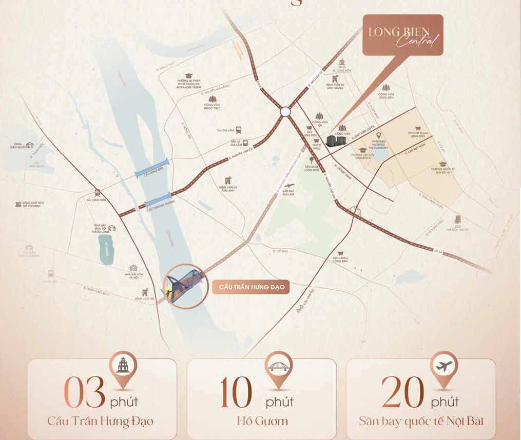 vị trí dự án Taseco Long Biên ( Long Biên Central)