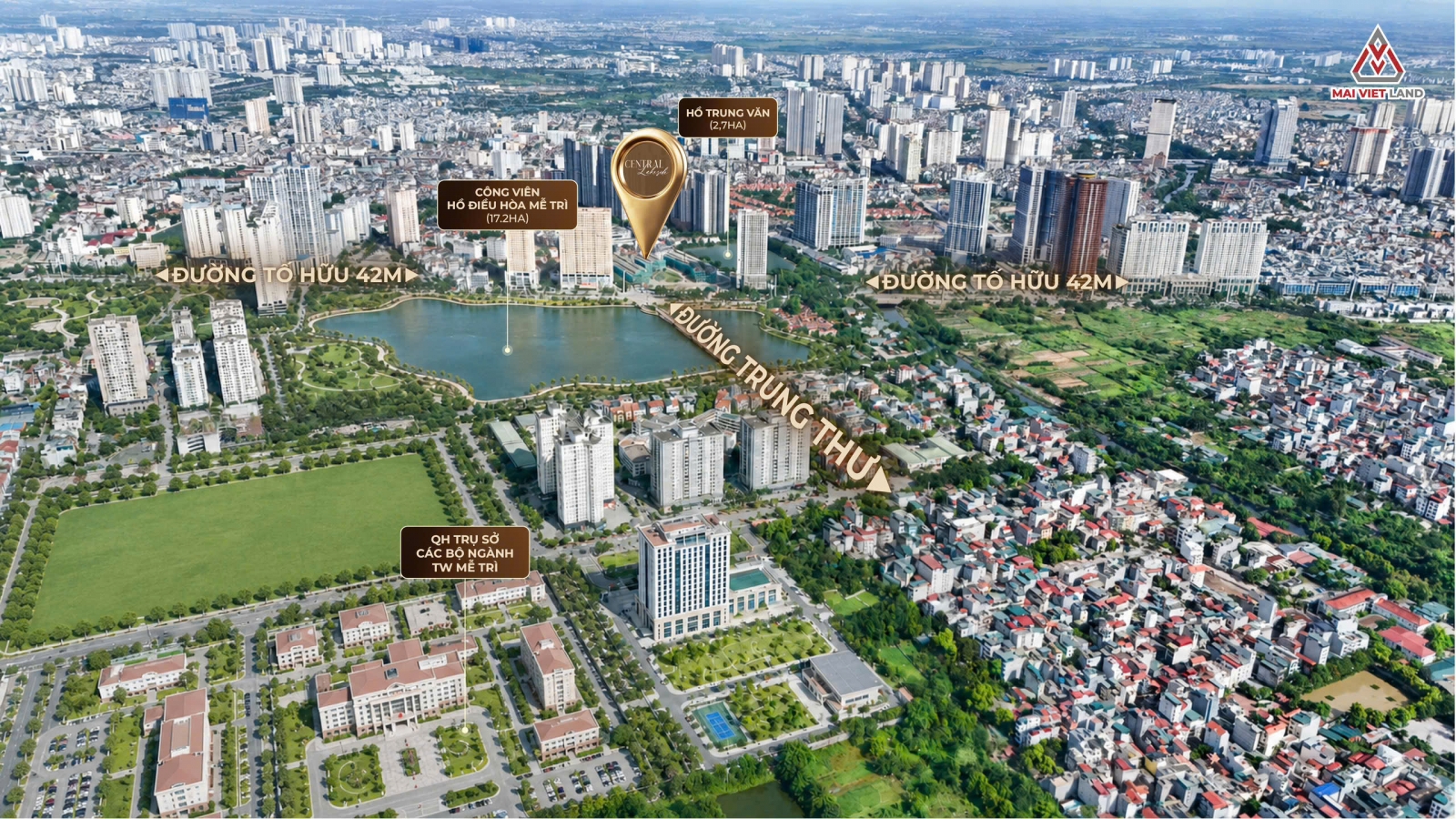 vị trí Dự án Taseco Trung Văn cạnh tòa Bắc Hà