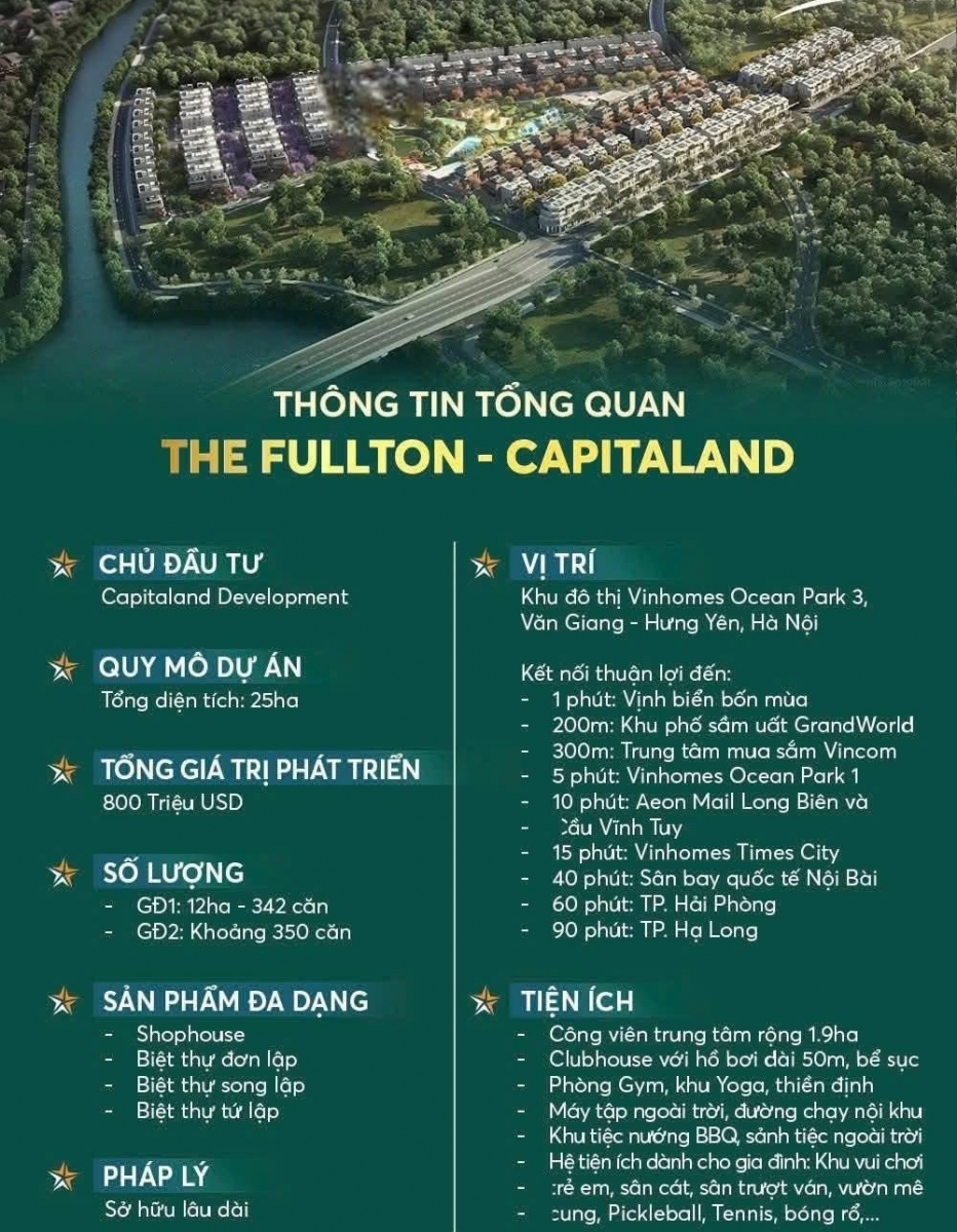 The Fulton Capitaland Hưng Yên tổng quan